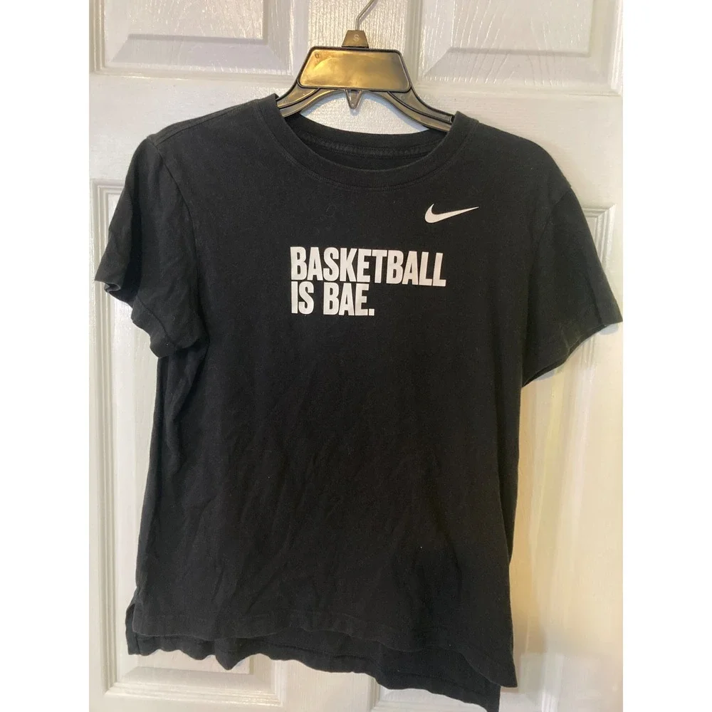 Nike Basketball is Bae‎ Graphic T Shirt Black XL Standard Fit Cotton